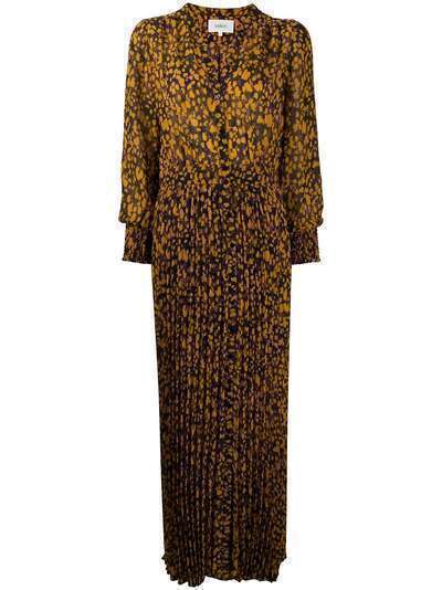 Ba&Sh длинное платье Lisi с плиссированной юбкой