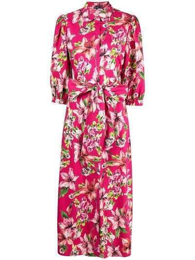 LIU JO платье-рубашка с цветочным принтом