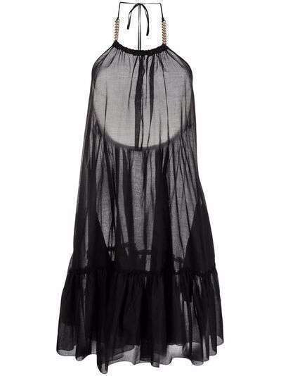 Stella McCartney ярусное платье с вырезом халтер