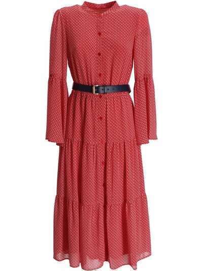 Michael Kors ярусное платье с цветочным принтом