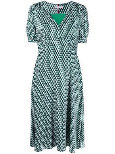 Tommy Hilfiger платье миди с геометричным принтом