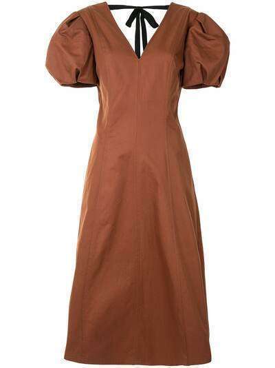 Rebecca Vallance платье миди Helke с пышными рукавами