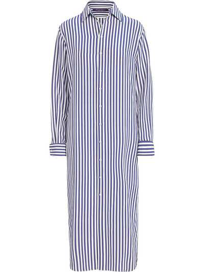 Ralph Lauren Collection платье-рубашка в тонкую полоску