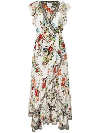 Camilla платье с запахом и принтом Shakespeares Garden