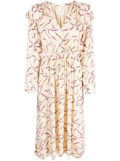 Ba&Sh платье миди Candice с абстрактным принтом