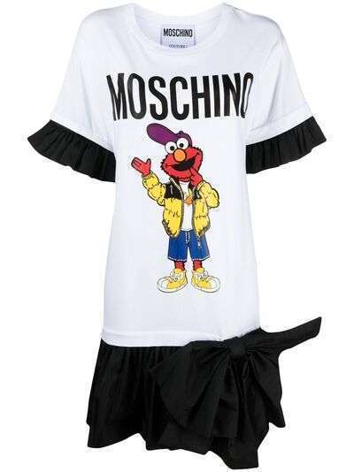 Moschino платье Sesame Street© с оборками