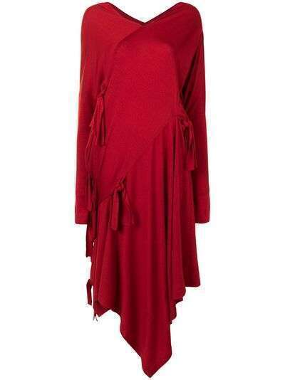 Yohji Yamamoto платье с драпировкой
