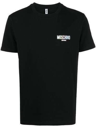 Moschino пляжная футболка с логотипом