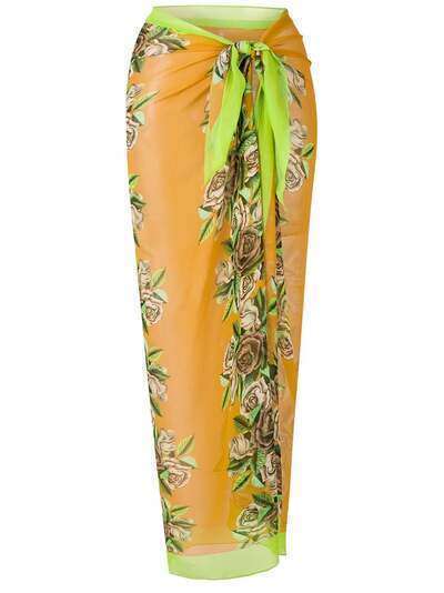 Amir Slama длинная юбка-саронг с цветочным принтом