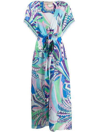 Emilio Pucci платье с абстрактным принтом и запахом