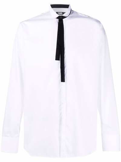 Karl Lagerfeld рубашка с завязками на воротнике