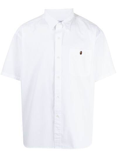 A BATHING APE® рубашка с вышитым логотипом