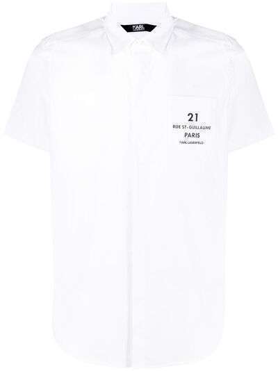 Karl Lagerfeld рубашка с короткими рукавами и логотипом