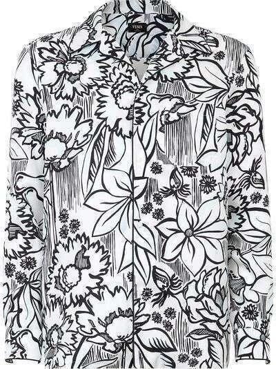 Fendi рубашка с цветочным принтом