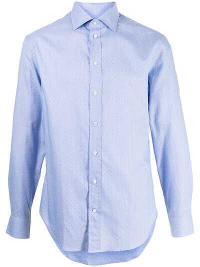 Emporio Armani фактурная рубашка с длинными рукавами