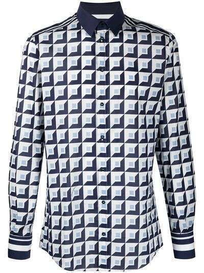 Dolce & Gabbana рубашка с геометричным принтом