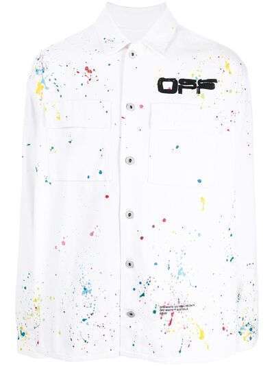 Off-White джинсовая рубашка Splatter из коллаборации с Marais