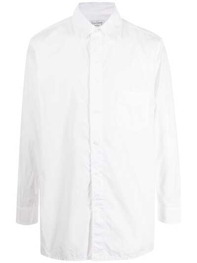 Yohji Yamamoto рубашка оверсайз с жатым эффектом