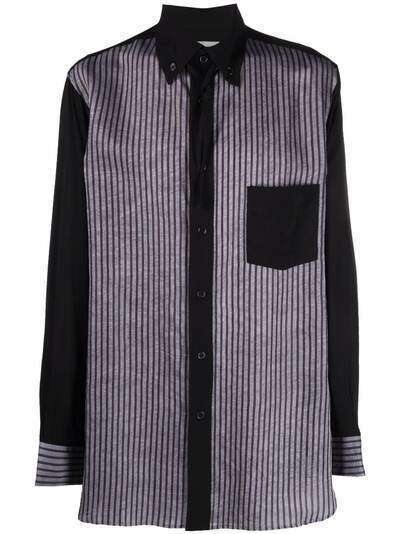 Yohji Yamamoto рубашка в тонкую полоску