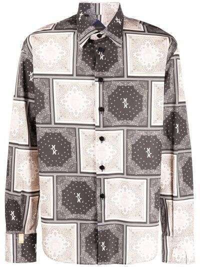 Billionaire рубашка с геометричным узором