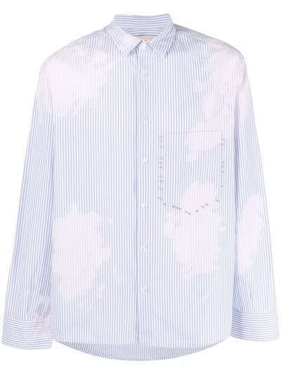 Corelate полосатая рубашка с выцветшим эффектом