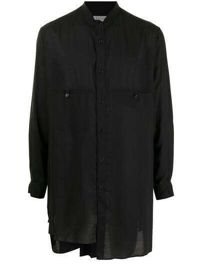 Yohji Yamamoto рубашка с воротником-стойкой