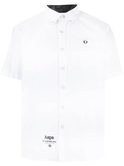 AAPE BY *A BATHING APE® рубашка с короткими рукавами и нашивкой-логотипом