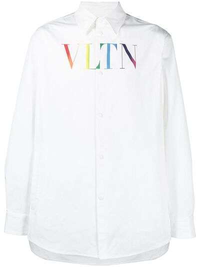Valentino рубашка на кнопках с логотипом