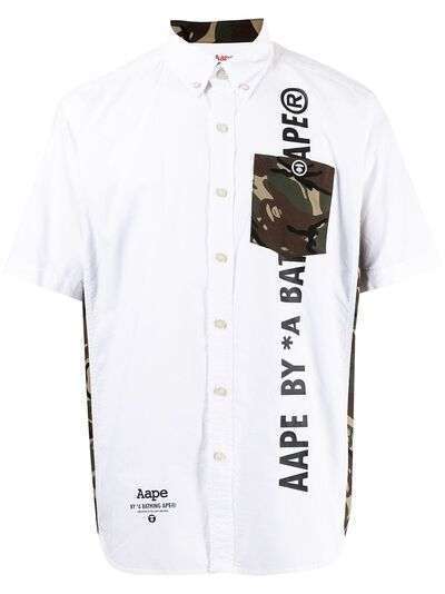 AAPE BY *A BATHING APE® рубашка с короткими рукавами и логотипом