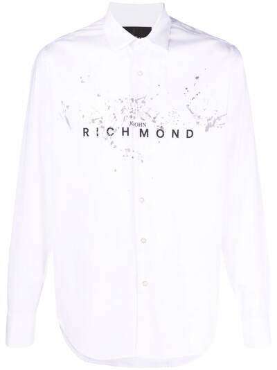 John Richmond рубашка с эффектом разбрызганной краски