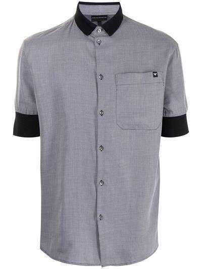 Emporio Armani рубашка поло с контрастными манжетами
