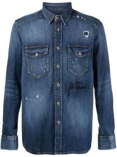 John Richmond джинсовая рубашка Tenrose