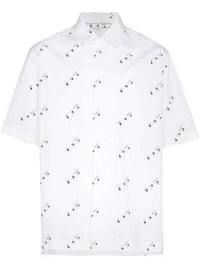 Off-White рубашка с короткими рукавами и логотипом