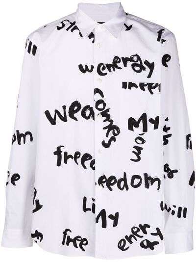 Comme Des Garçons Homme Plus рубашка Freedom с графичным принтом