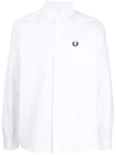 FRED PERRY рубашка с вышитым логотипом