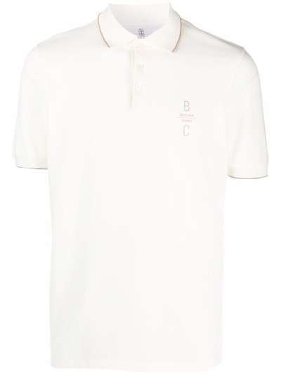 Brunello Cucinelli рубашка поло с нашивкой-логотипом