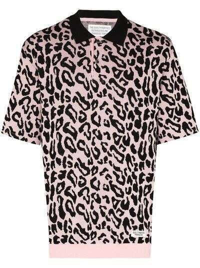Wacko Maria рубашка поло с леопардовым принтом