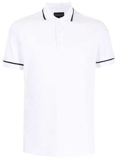 Emporio Armani рубашка поло с логотипом на спине