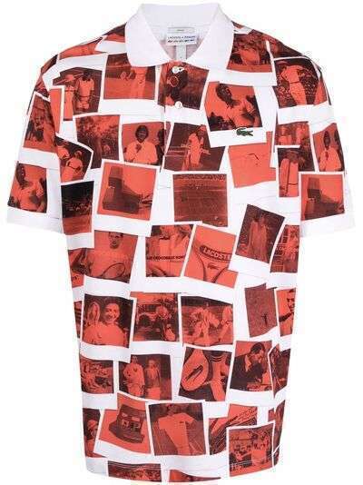 Lacoste рубашка поло с фотопринтом из коллаборации с Polaroïd