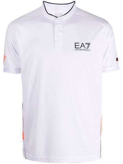 Ea7 Emporio Armani рубашка поло с воротником-стойкой и логотипом