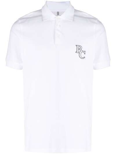 Brunello Cucinelli рубашка поло с вышитым логотипом