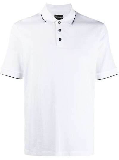 Giorgio Armani рубашка поло с контрастной отделкой