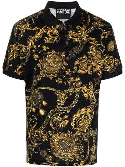 Versace Jeans Couture рубашка поло с принтом Baroque