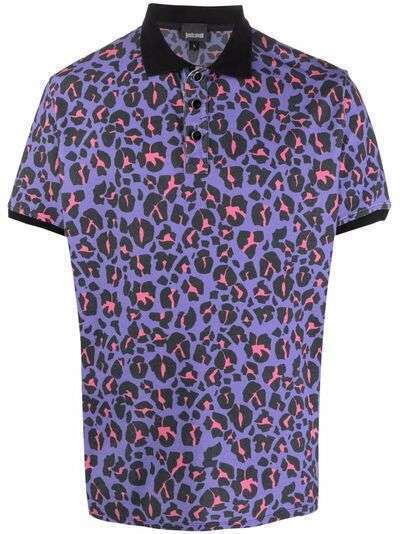 Just Cavalli рубашка поло с леопардовым принтом