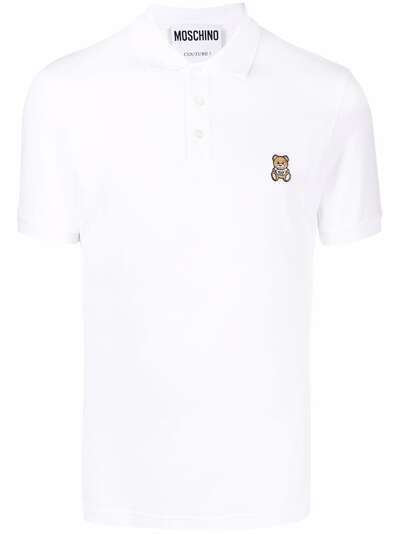 Moschino рубашка поло Teddy Bear с логотипом