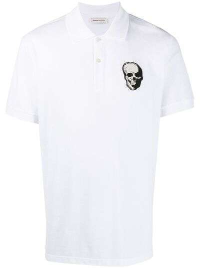 Alexander McQueen рубашка поло с нашивкой Skull