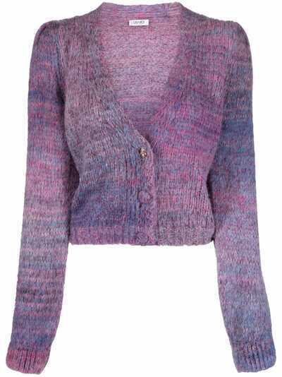 LIU JO ombré-print buttoned cardigan