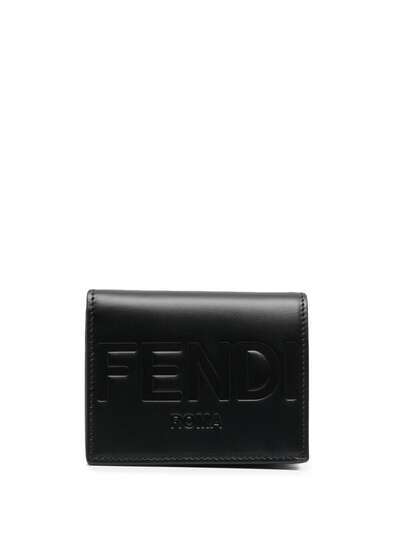 Fendi кошелек на кнопке с тисненым логотипом