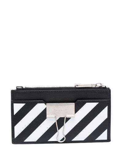 Off-White BINDER CARD CASE WITH POCKETS BLACK WHIT