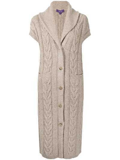 Ralph Lauren Collection cable-knit cashmere cardi-coat